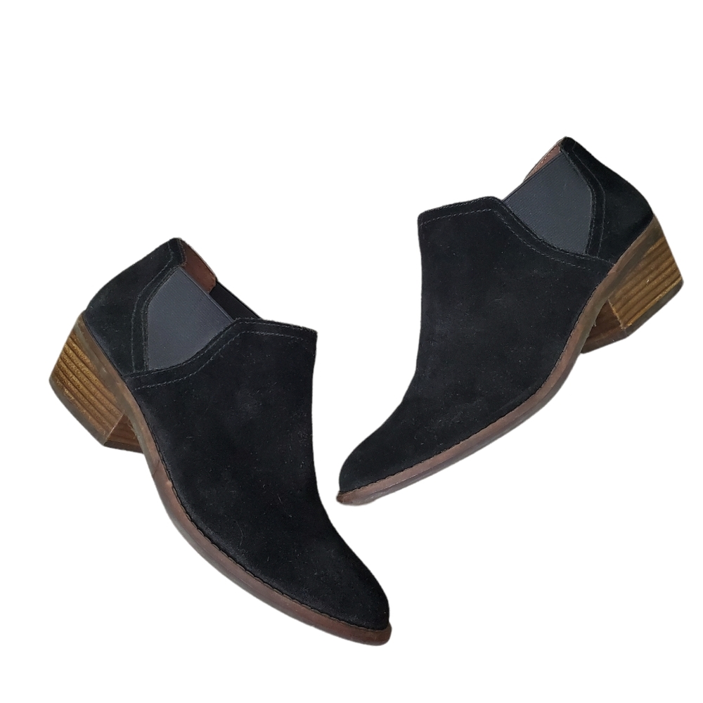 Lucky Brand Suede Ankle Boots Black Size 6
